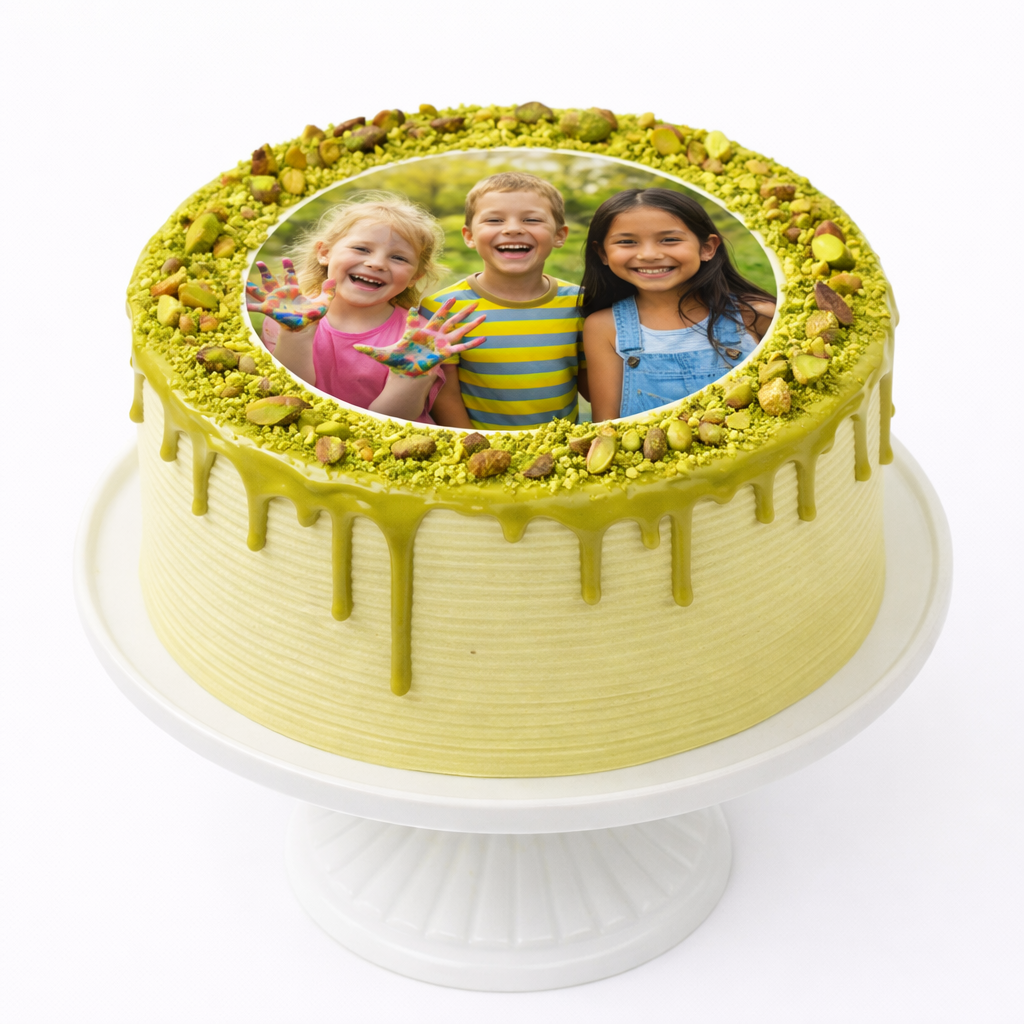 Royal Pistachio Photo Cake