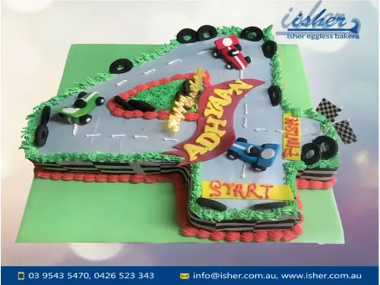 Racing Cars Cake (Nuc105)