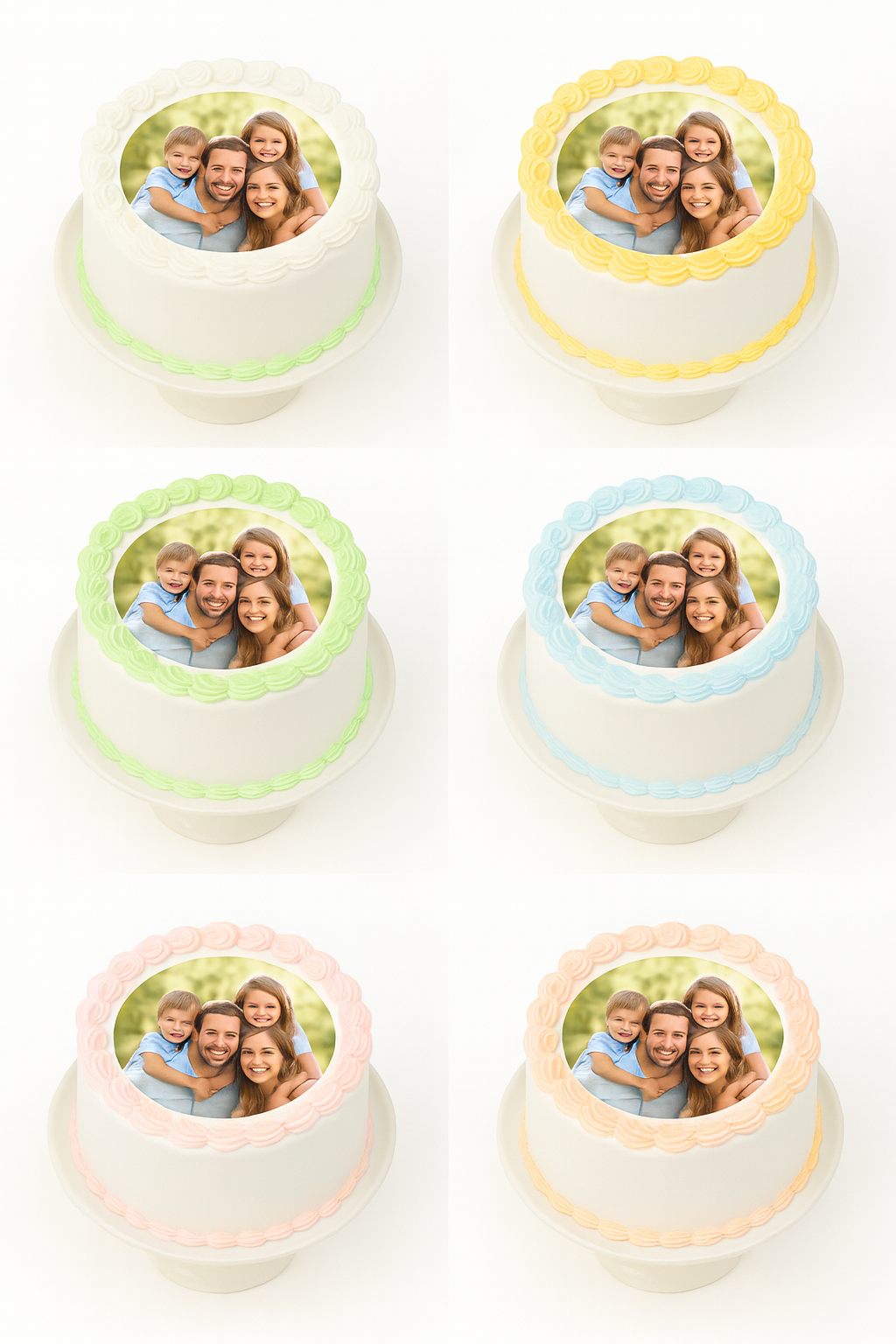 Custom Round Photo cake