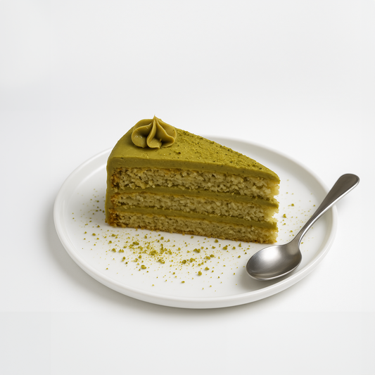 Royal Pistachio Cake Slice