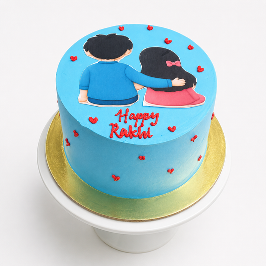 Sibling Love Rakhi Cake
