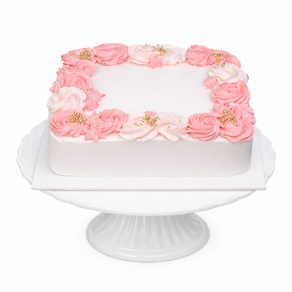 Squared Rosette Cake