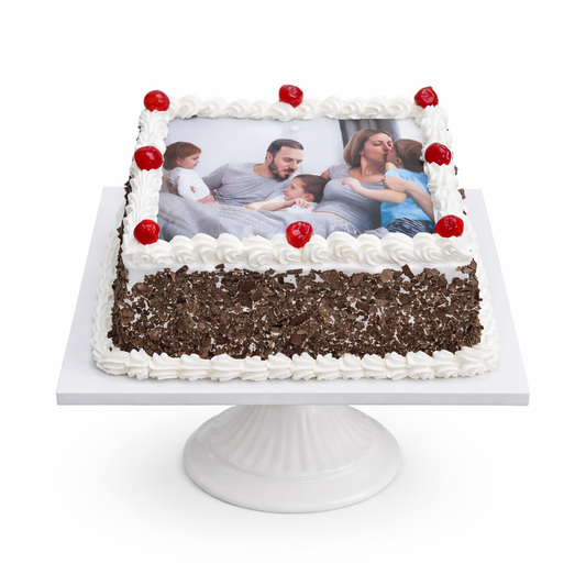 Blackforest Photo Cake Square