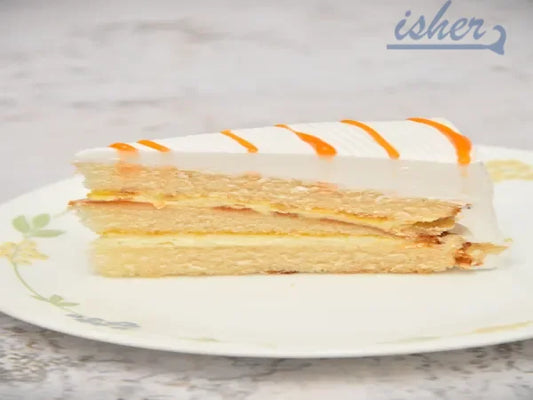 Vanila Mango Cake Slice