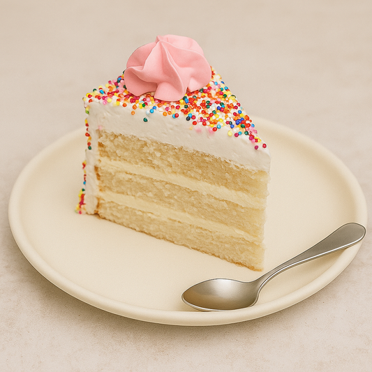 Plain Vanilla cake slice