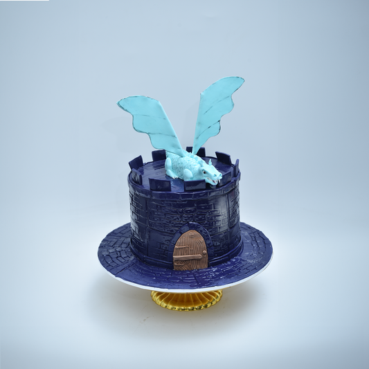 Dragon Castle Fantasy Cake (Fondant)